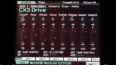 Motif XS Organ Session Easy sounds FR  Voices Part1