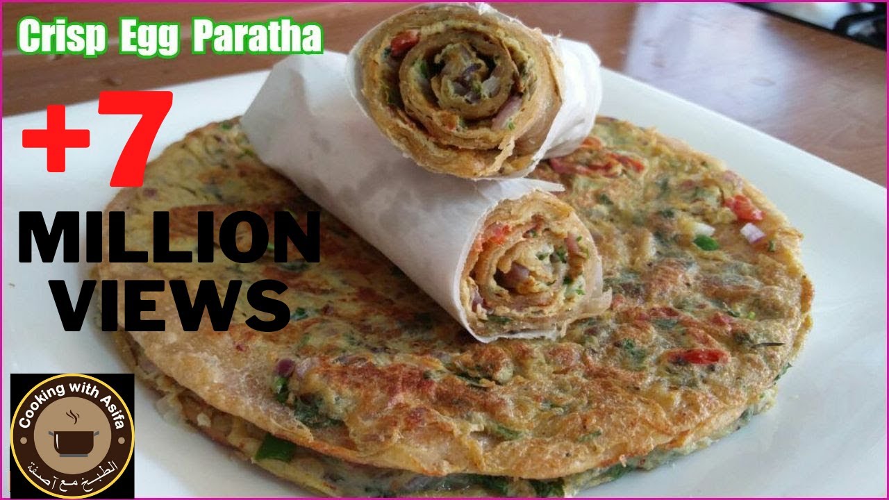 Crispy Egg Paratha Recipe | Flaky Layered Egg Paratha Roll - Anda Paratha @Cooking with Asifa