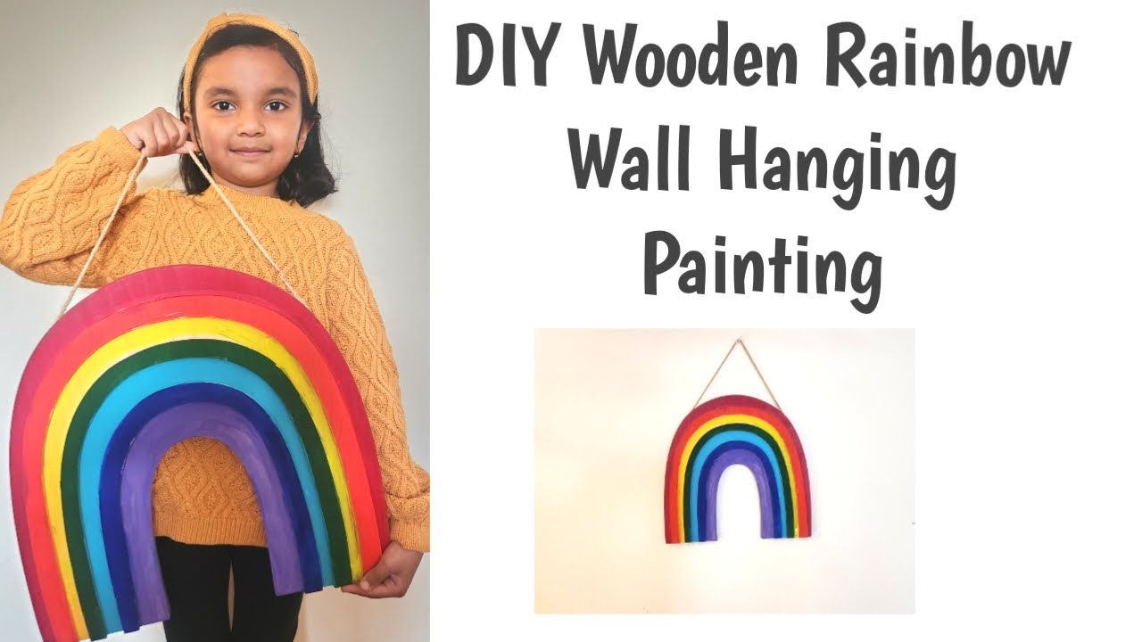 DIY Rainbow Wooden Wall Hanging Painting Easy And Simple Painting diy-rainbow-wooden-wall-hanging-painting-easy-and-simple-painting