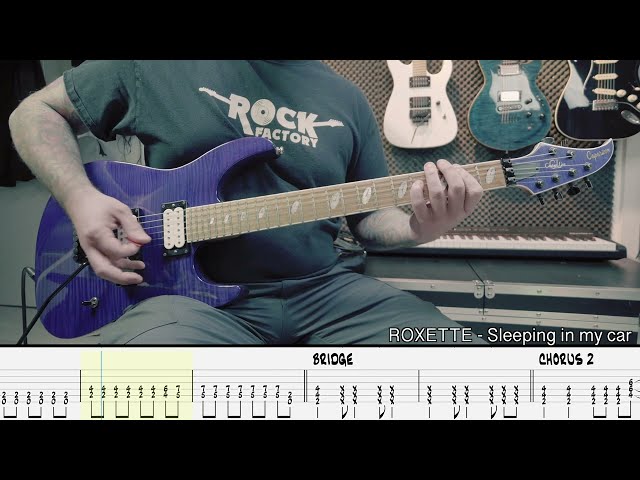 ROXETTE - Sleeping in my car [GUITAR COVER + TAB] class=