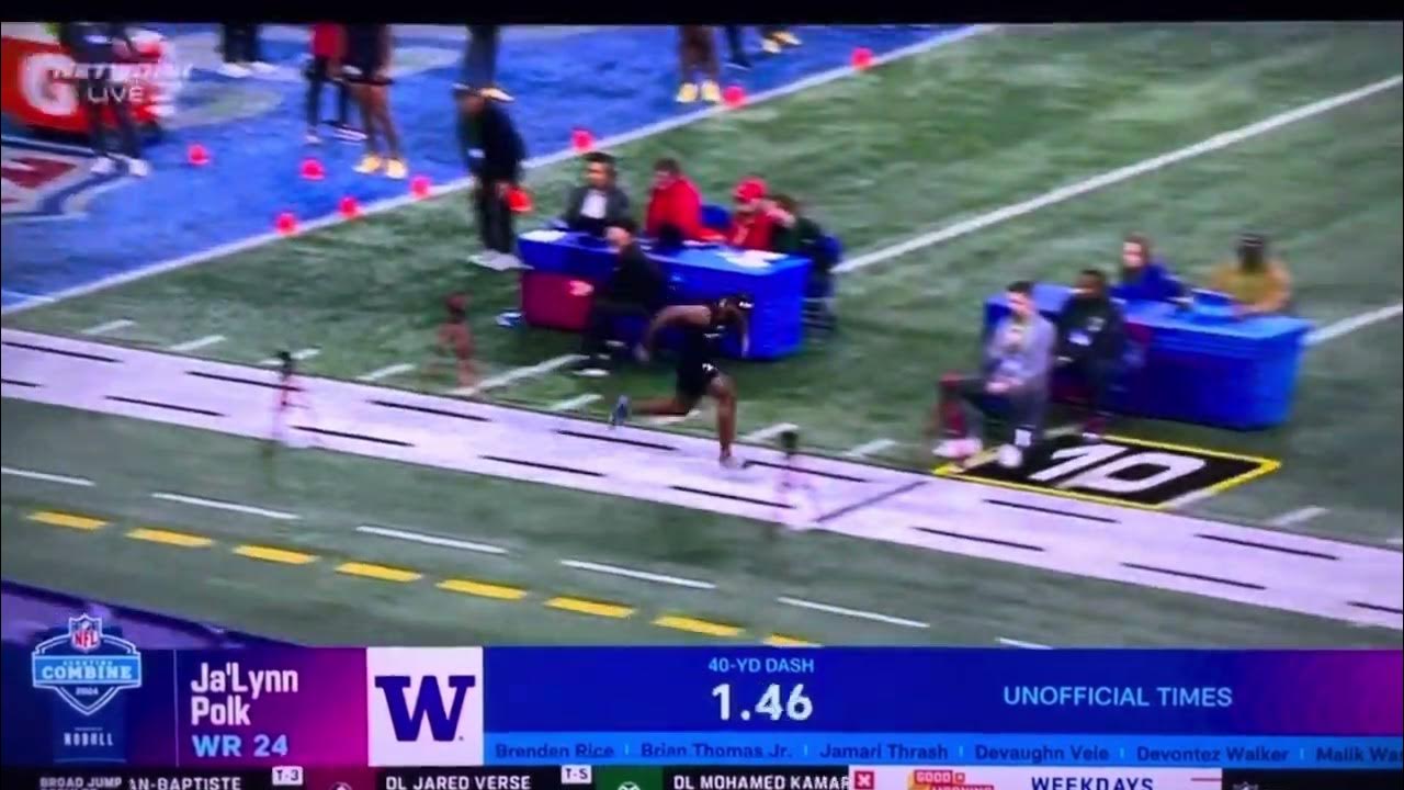 Ja’lynn Polk NFL Combine 40 Time! 😳😳 YouTube