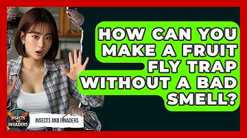 How Can You Make A Fruit Fly Trap Without A Bad Smell? - Insects and Invaders