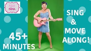 45+ Minutes of Kids Songs with Miss Nina: 5 Little Monkeys, Old MacDonald, Baby Bumblebee & More