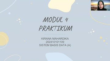 MODUL 4 PRAKTIKUM SISTEM BASIS DATA