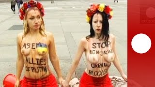 Against Putin Femen Activists Protest In Italy Ahead Of Russia-Ukraine Talks
