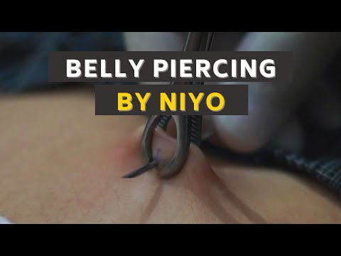 Belly Piercing | Navel Piercing. Done By Niyo From Piercing Indonesia, Indonesia No.1 Piercing Shop