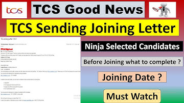 TCS  Sending Joining Letter | TCS Ninja Joining Letter | TCS Digital Joining Date #TcsJoiningLetter