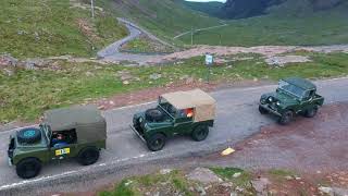 NC500 in Land Rover Series Ones.