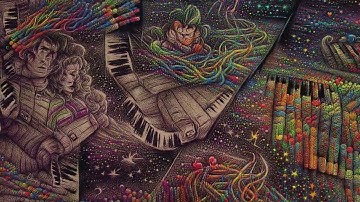 Floating Through the Keys - 4K Generative Art Animation VQGAN+CLIP via PYTTI (Python Text to Image)