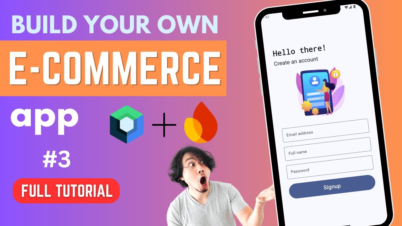 3 Firebase Authentication | Ecom app | Jetpack Compose 🔥 | Android ...