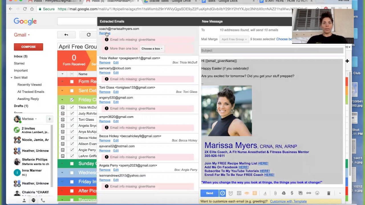 Streak Mass Merge Using First Name