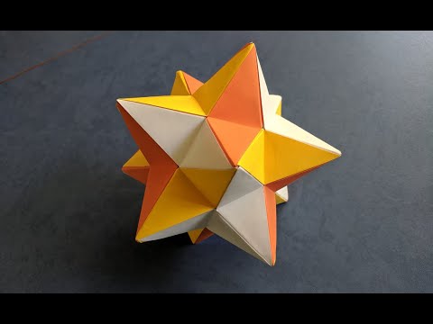 Звёздчатый додекаэдр из бумаги. Origami Lesser Stellated Dodecahedron (Meenakshi Mukerji)