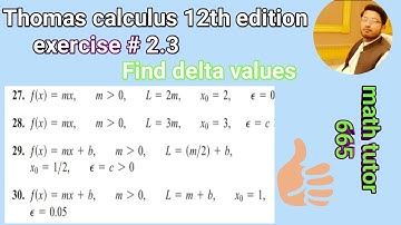 || Thomas calculus 12 edition exercise # 2.3 Question # 27-30 || Continuity Test|| math tutor 665 ||