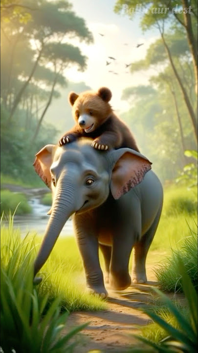 Jungle ka hero Ballu, chhote haathi ko maa se milane le gaya 🐘🐻💔 #trending #shorts #animalrescue