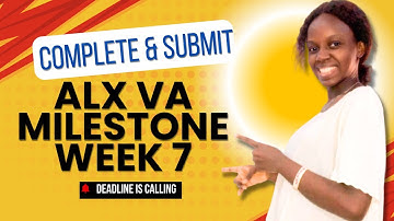 ALX VA WEEK 7 MILESTONE | ALX VA Program | Upwork Bid | Elevator Pitch