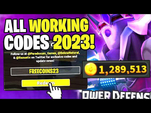 NEW* ALL WORKING CODES FOR TOWER DEFENSE SIMULATOR 2023 MAY