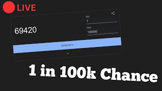 Generating Random Numbers until i get 69420 🔴 LIVE