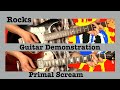 Rocks - Primal Scream - Guitar Lesson - Cover - Demonstration - Backing Track - Rolling Tabs