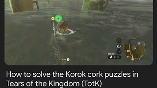 How to solve the Korok cork puzzles in Tears of the Kingdom (TotK)