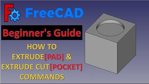 FreeCAD beginner tutorial : How to extrude [pad] & extrude cut [pocket] #freecad #3dmodel #3ddesign