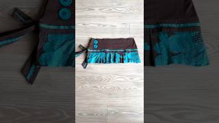 Make a 2000s low rise micro skirt with my thrifted frutiger vector flourish aesthetic fabric