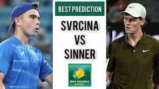 Jannik Sinner vs Dalibor Svrcina | BNP Paribas Open 2026 | Tennis Prediction Today
