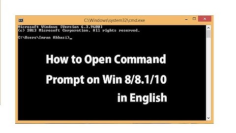How to Open Command Prompt in Windows 8/8.1/10
