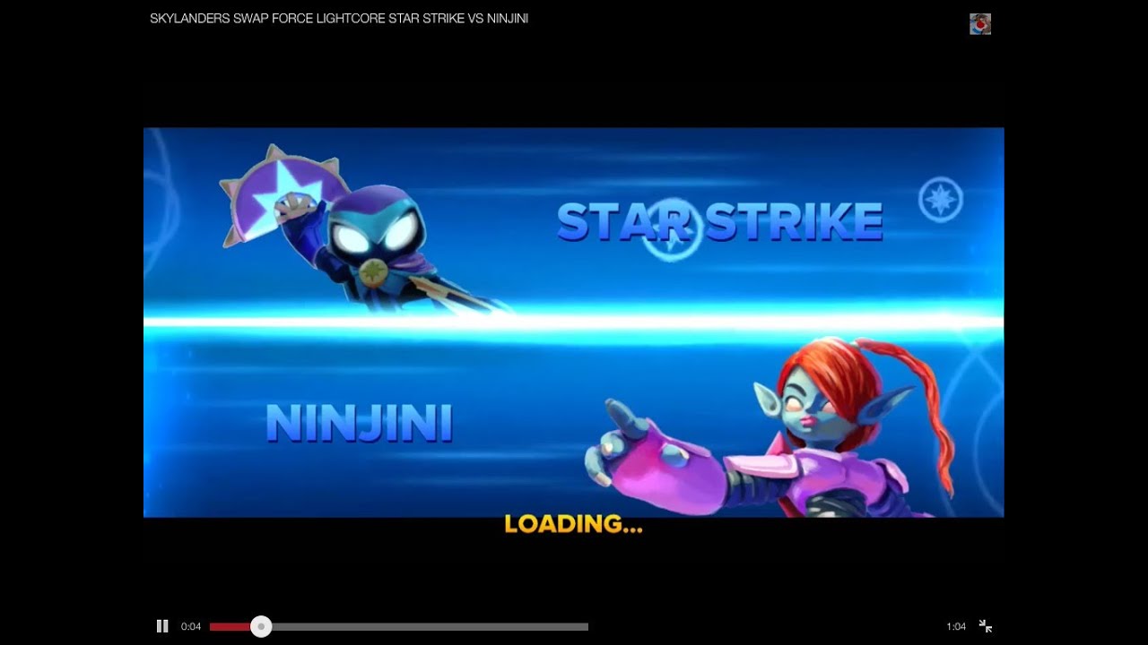 SKYLANDERS SWAP FORCE LIGHTCORE STAR STRIKE VS NINJINI