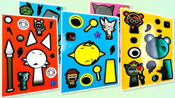 🥰NEW INCREDIBOX SPRUNKI 😘SUS MOD | DIY PAPER STICKER #asmr #sprunki #incredibox