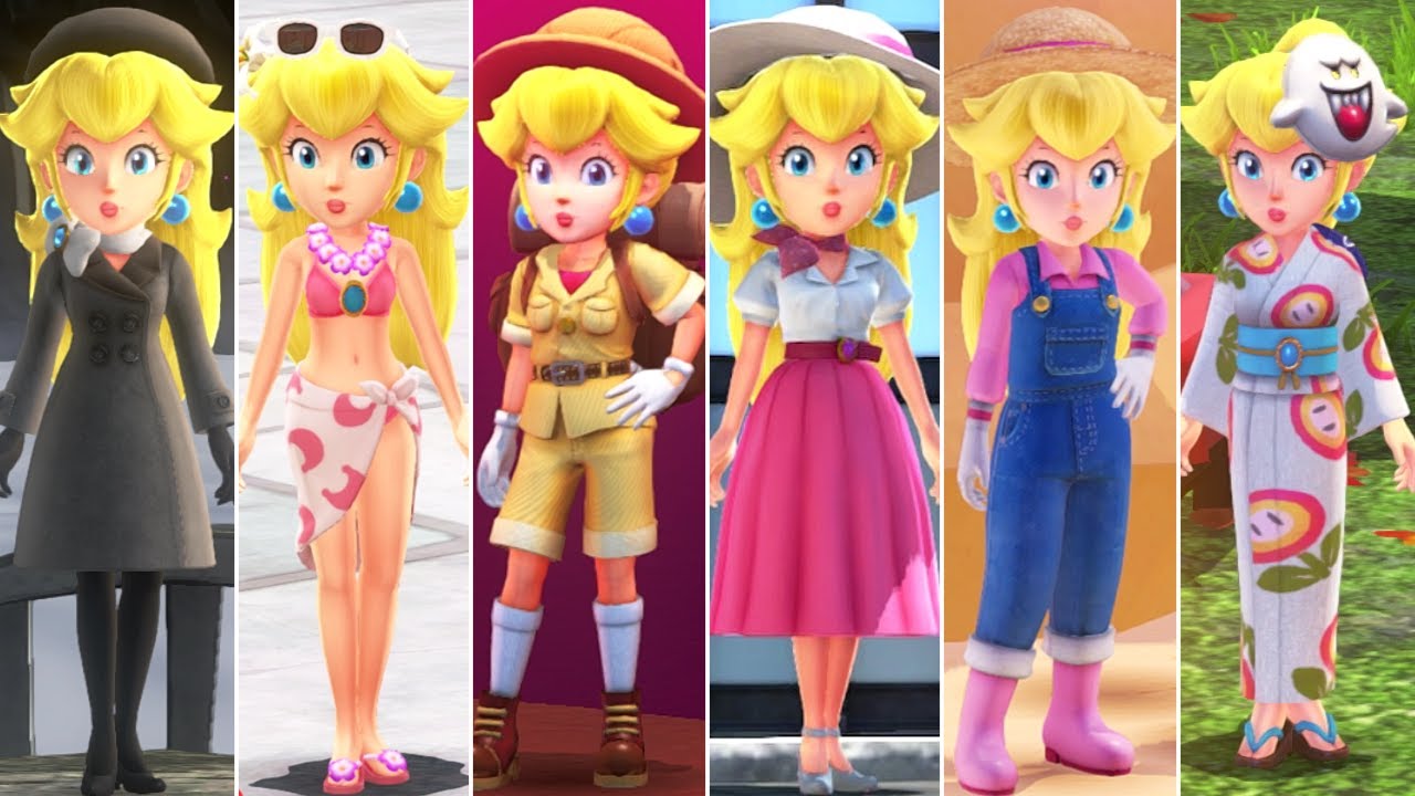 Princess Peach Mario Odyssey Outfits