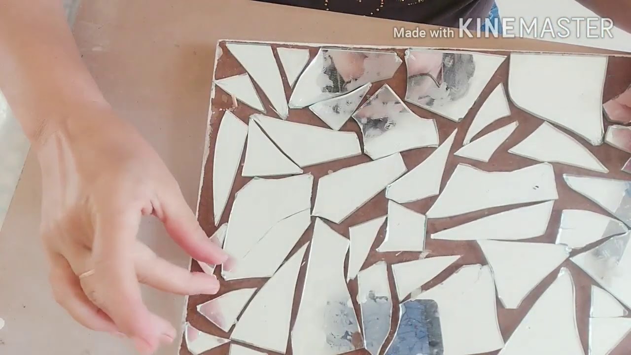 Bandeja feita com resto de espelho...♻️