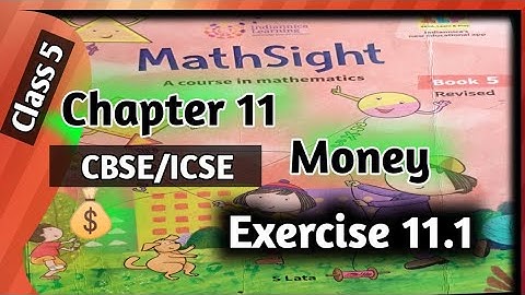 Class 5 Maths |Money 💰 Chapter 11|Mathsight Class 5|  Exercise  11.1|CBSE |NCERT|Harsh Public School