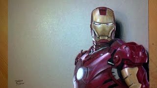 Hyperrealistic Art Drawing: Iron Man MARVEL