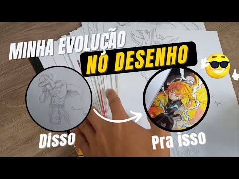 MINHA EVOLUÇÃO NO DESENHO EM 3 ANOS - MAIS DE 30 DESENHOS