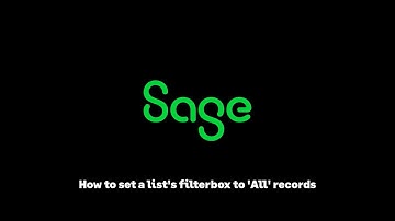 Sage CRM: How to set a list