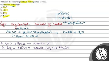 Which of the following oxides is not expected to react with sodium hydroxide? (A) \( \mathrm{CaO...