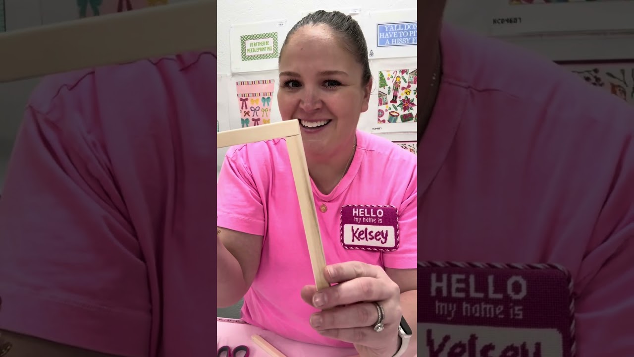 How to put a needlepoint canvas on stretcher bars