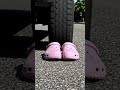 Running Over My Pink Waterproof Clogs #clogs