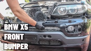Снятие Бампера Переднего BMW X5 E53 bumper removal