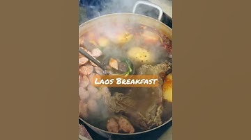 Laos Breakfast - Vietnamese Spicy Beef Noodle Soup - Hue Style