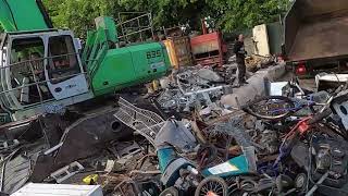 unloading a scrap truck at king brother recycling