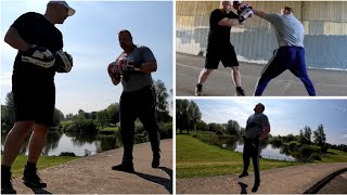 BRUTAL Sunday BOXING: Punching with Big Adam, under the Bridge, and a TOUGH lakeside session.