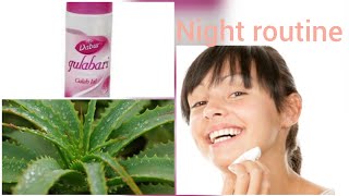 Night routine for hyderating skin