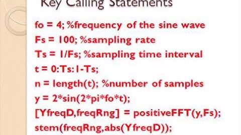 Fast Fourier Transforms in Matlab