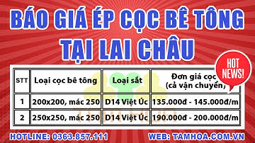 Đơn giá ép cọc bê tông tại Lai Châu | Hotline: 0363.857.111