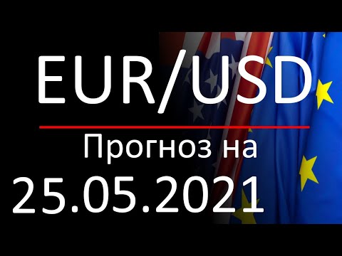 Курс доллара Eur Usd. Прогноз форекс 25.05.2021. Forex. Трейдинг с нуля.