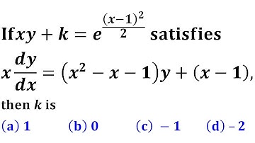formation of differential equation whose general solution is given IIT Jam 2007 Mathematics
