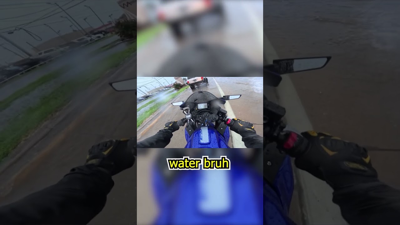 Riding during flash floods is kinda a vibe #oklahoma #bike #yamaha #yamahayzf #motorcycle