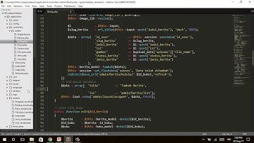 Kursus Codeigniter Java Web Media 12 - CRUD Modul Berita ( (SI Perputakaan)