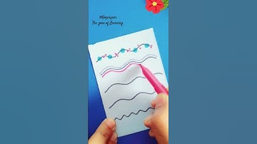 Quick and Easy 5 Border Designs for Project File #CreativeArt #satisfying